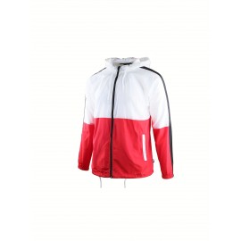 Men's Plus Size Fashion Windbreaker Jacket - Trendy, Oversized Design With Dynamic Style For The Modern Man