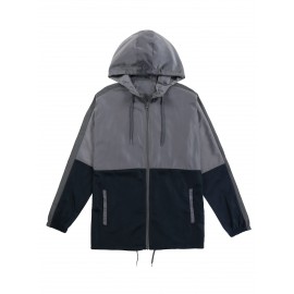 Men's Plus Size Fashion Windbreaker Jacket - Trendy, Oversized Design With Dynamic Style For The Modern Man