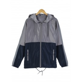 Men's Plus Size Fashion Windbreaker Jacket - Trendy, Oversized Design With Dynamic Style For The Modern Man