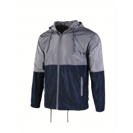 Men's Plus Size Fashion Windbreaker Jacket - Trendy, Oversized Design With Dynamic Style For The Modern Man