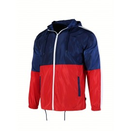 Men's Plus Size Fashion Windbreaker Jacket - Trendy, Oversized Design With Dynamic Style For The Modern Man