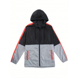 Men's Plus Size Fashion Windbreaker Jacket - Trendy, Oversized Design With Dynamic Style For The Modern Man