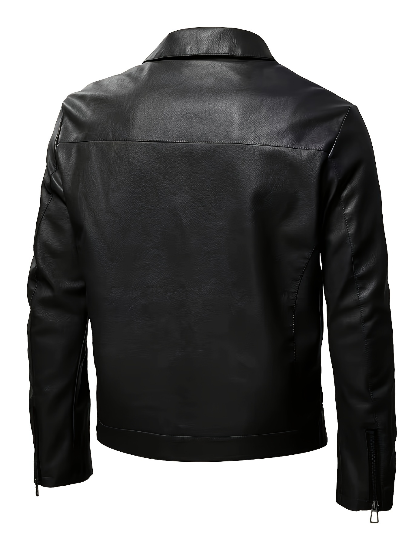 plus size mens pu leather jacket cool fashion jacket mens clothing details 1