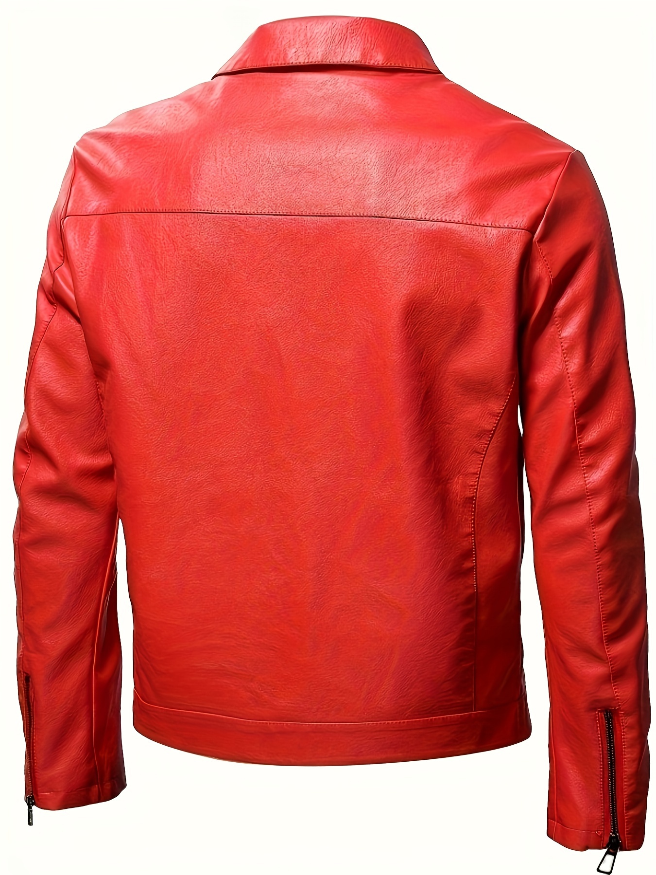 plus size mens pu leather jacket cool fashion jacket mens clothing details 5