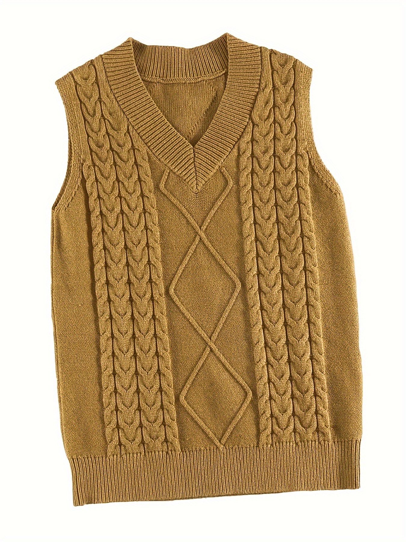 plus size argyle textured sweater vest preppy v neck sleeveless vest womens plus size clothing details 2